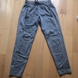 Athleta XS  gray heather jogger, zippers
